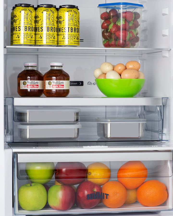 Summit - 24" Wide Bottom Freezer Refrigerator