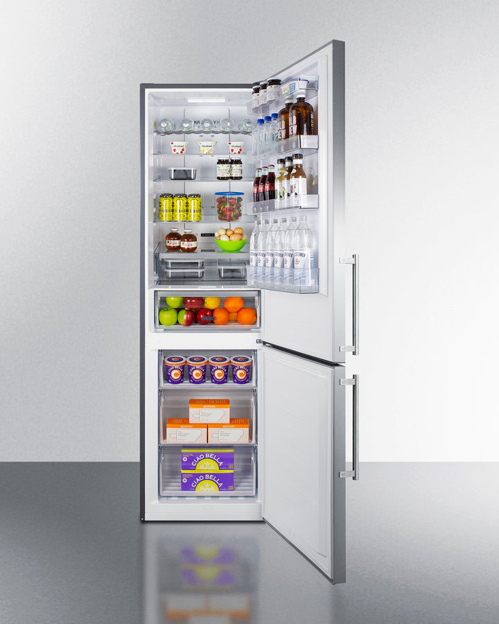 Summit - 24" Wide Bottom Freezer Refrigerator