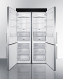 Summit - Set of FFBF181ES2 and FFBF181ES2LHD refrigerator-freezers with GRILL48B - FFBF181ES2KIT48