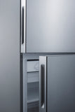 Summit - ENERGY STAR certified bottom freezer refrigerator with stainless steel doors - FFBF279SSX