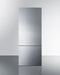 Summit - Frost-free bottom freezer refrigerator with factory-installed icemaker - FFBF279SSXIM