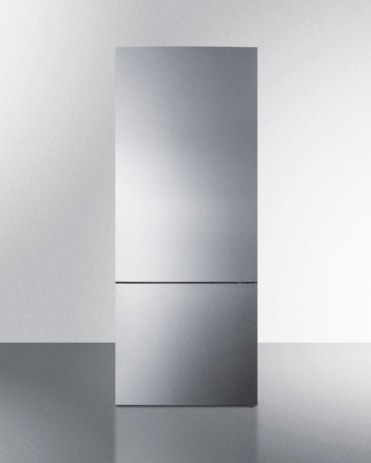 Summit - ENERGY STAR certified bottom freezer refrigerator with stainless steel doors - FFBF279SSX