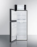 Summit - Microwave/Refrigerator-Freezer Combination with Allocator - Black/LHD - MRF1087BALHD
