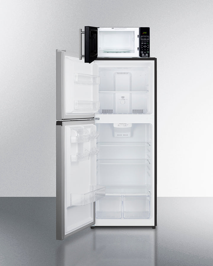 Summit - Microwave/Refrigerator-Freezer Combination with Allocator - Stainless Steel/LHD - MRF1089PLALHD