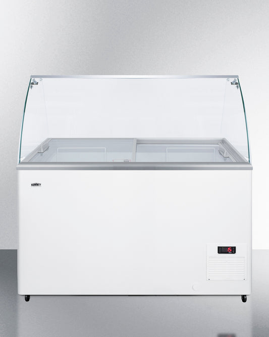 Summit - Ice cream chest freezer with glass sneeze guard (ships unassembled) - NOVA35GDC