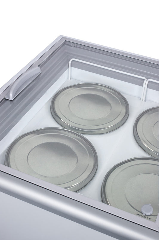 Summit - Ice cream chest freezer with glass sneeze guard (ships unassembled) - NOVA35GDC