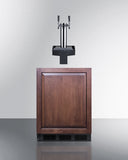 Summit - ADA height built-in undercounter Floating Tap Kegerator, requires no countertop drilling - SBC58BLIFFLTWADA