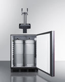 Summit - ADA height built-in undercounter Floating Tap Kegerator, requires no countertop drilling - SBC58BLIFFLTWADA