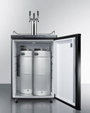 Summit - Freestanding residential beer dispenser, auto defrost with triple tap kit, digital thermostat and black exterior finish - SBC635MTRIPLE