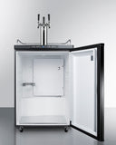 Summit - Freestanding residential beer dispenser, auto defrost with triple tap kit, digital thermostat and black exterior finish - SBC635MTRIPLE