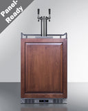 Summit - Built-in undercounter dual tap beer kegerator in complete stainless steel with panel ready door - SBC682PNRTWIN