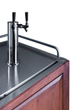 Summit - Built-in undercounter dual tap beer kegerator in complete stainless steel with panel ready door - SBC682PNRTWIN