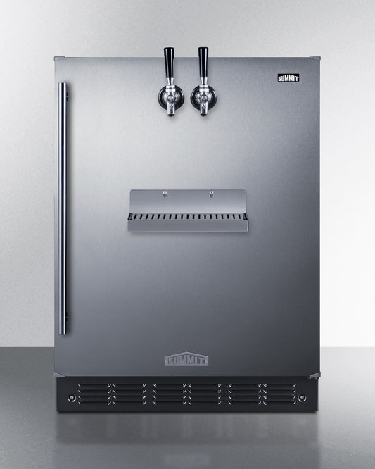 Summit - Built-in undercounter ADA height front tap kegerator for commercial or home use - SBC7BRSFRTPADA