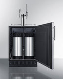 Summit - Commercial dual tap cold brew/nitro coffee kegerator designed for built-in applications - SBC7BRSCM2