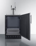 Summit - Commercial dual tap cold brew/nitro coffee kegerator designed for built-in applications - SBC7BRSCM2