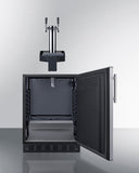 Summit - ADA height built-in undercounter Floating Tap Kegerator, requires no countertop drilling - SBC7BRSFLTWADA