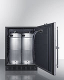 Summit - Built-in undercounter ADA height front tap kegerator for commercial or home use - SBC7BRSFRTPADA