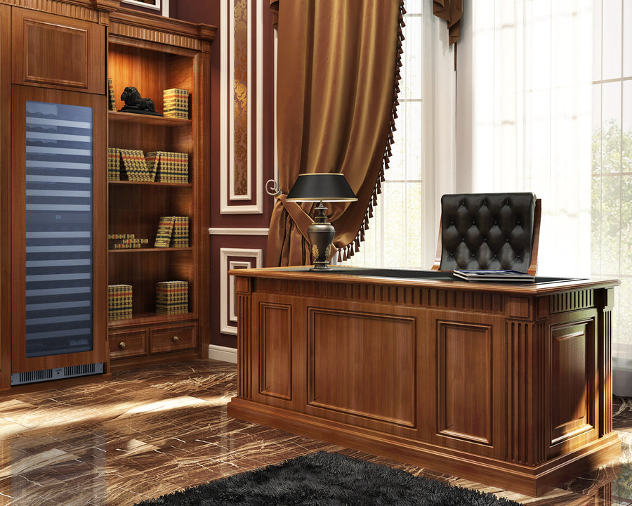 Summit - Full-size built-in 24" wide 18" deep 98-bottle dual zone wine cellar - SDHWC98PNR