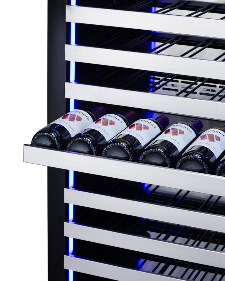 Summit - Full-size built-in 24" wide 18" deep 98-bottle dual zone wine cellar - SDHWC98PNR