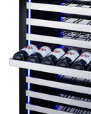 Summit - Full-size built-in 24" wide 18" deep 98-bottle dual zone wine cellar - SDHWC98PNR