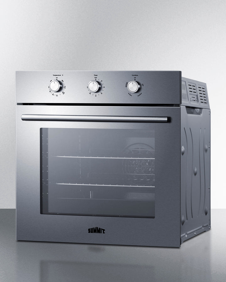 Summit - 24" wide LP gas wall oven in stainless steel - SGW244SSLP
