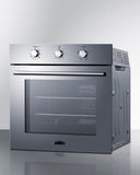 Summit - 24" wide LP gas wall oven in stainless steel - SGW244SSLP