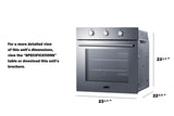 Summit - 24" wide LP gas wall oven in stainless steel - SGW244SSLP