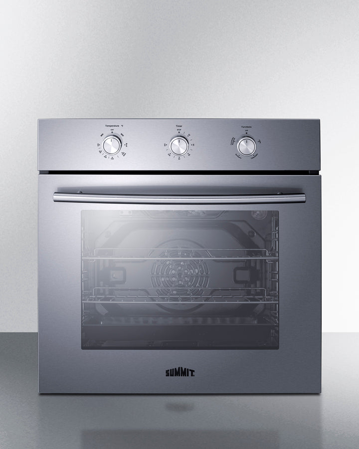 Summit - 24" wide LP gas wall oven in stainless steel - SGW244SSLP