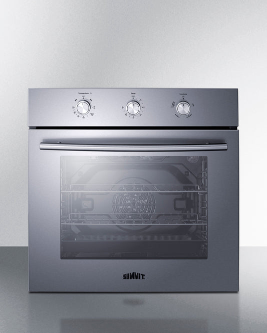 Summit - 24" wide LP gas wall oven in stainless steel - SGW244SSLP
