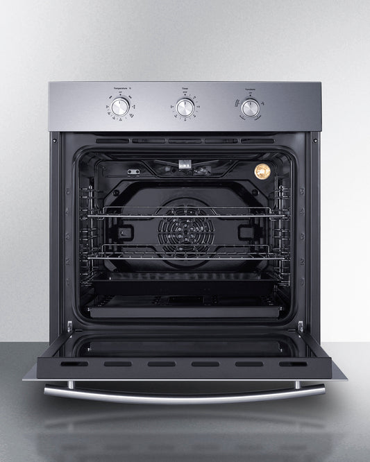 Summit - 24" wide LP gas wall oven in stainless steel - SGW244SSLP