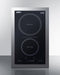 Summit - 13" Wide - 115V 2-Zone Induction Cooktop - Cord Included