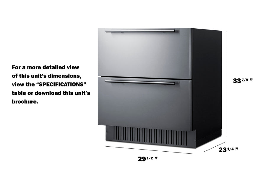 Summit - 30" Wide 2-Drawer All-Refrigerator - SPR3032D