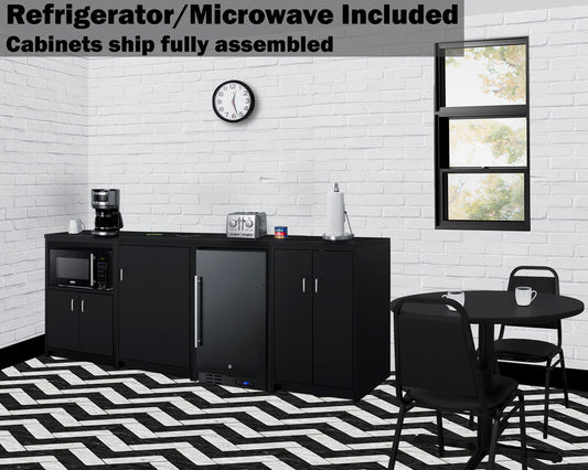 Summit - 85" Wide Casework Suite with Refrigerator and Microwave, ADA Height - CWSUITE85R