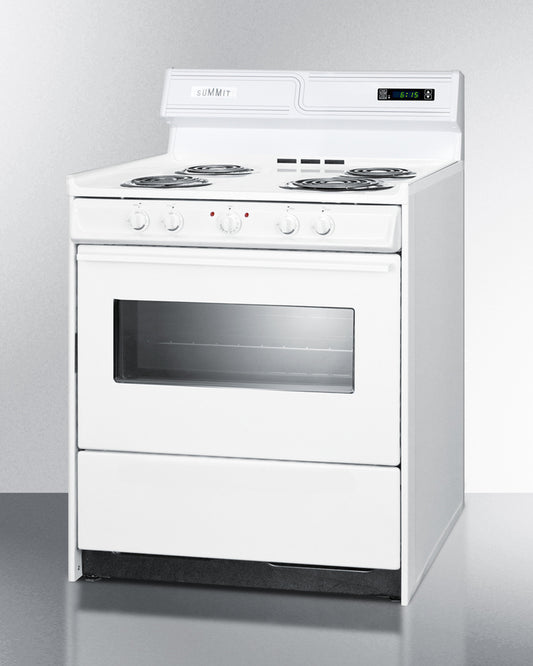 Summit - 30" Wide Electric Coil Top Range - WEM230KW