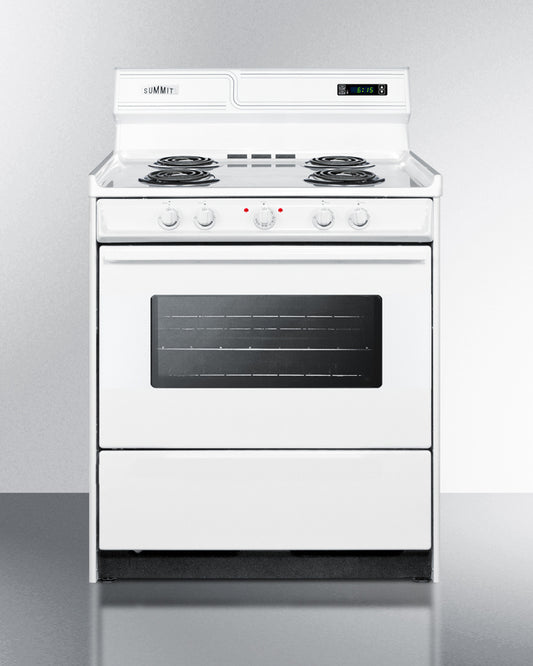 Summit - 30" Wide Electric Coil Top Range - WEM230KW