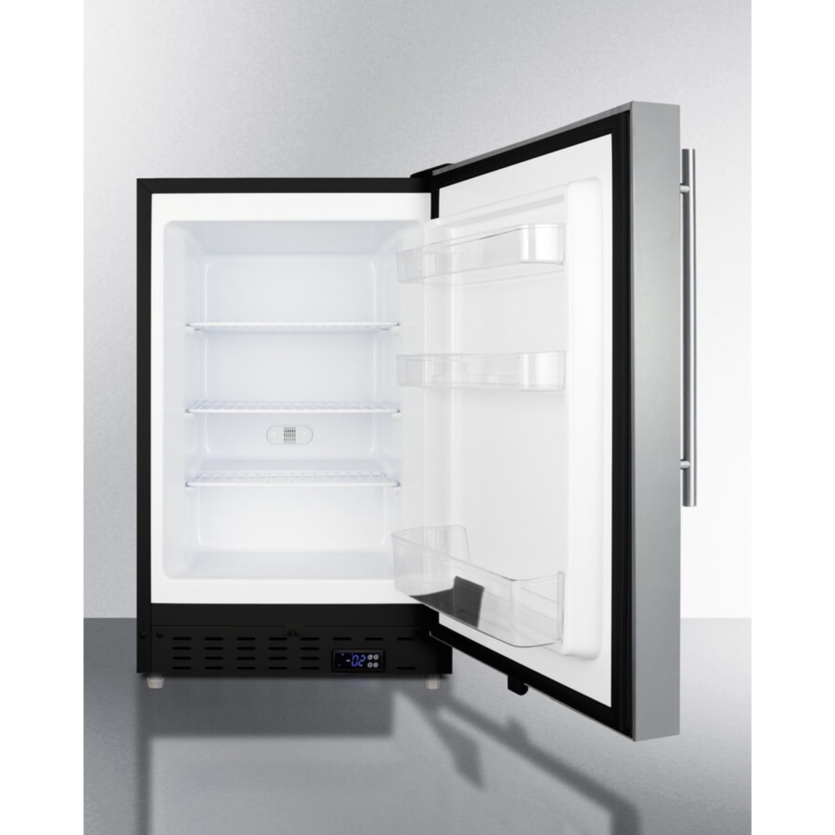 Summit - ADA compliant built-in or freestanding 20" wide manual defrost all-freezer for residential use - ALFZ37BCSSHV