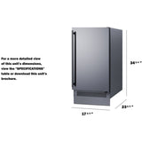 Summit - 18" Wide Clear Icemaker - BIM182