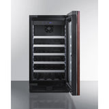 Summit - 18" wide built-in wine cellar with panel-ready glass door - CL18WCPNR