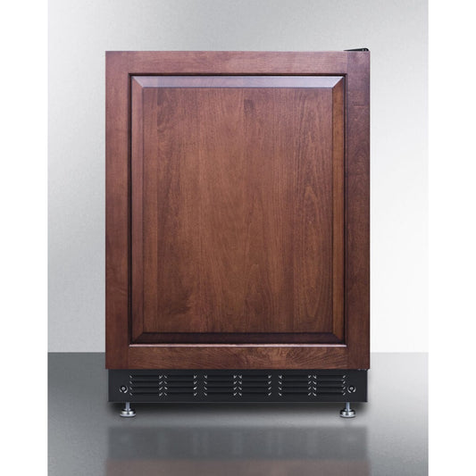 Summit - 24" wide undercounter European refrigerator-freezer - CT66BK2SSRSIF
