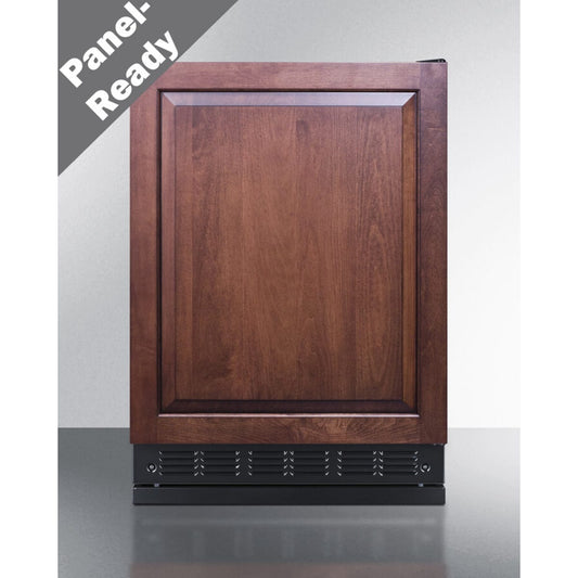 Summit - 24" wide undercounter European refrigerator-freezer - CT66BK2SSRSIF