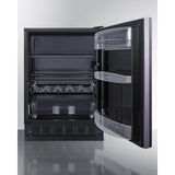 Summit - 24" wide undercounter European refrigerator-freezer - CT66BK2SSRSIF