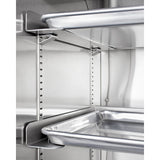 Summit - Mini reach-in beverage center with black cabinet, glass door, and dolly - SCR610BLRI