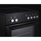 Summit - 24" wide smooth-top electric range in black - REXT24BL