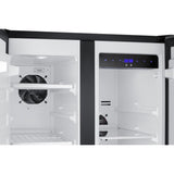 Summit - 24" wide undercounter frost-free side-by-side refrigerator-freezer in stainless steel with locks, stainless steel handles, and digital controls - FFRF24SS