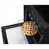 Summit - 24" wide smooth-top electric range in black - REXT24BL