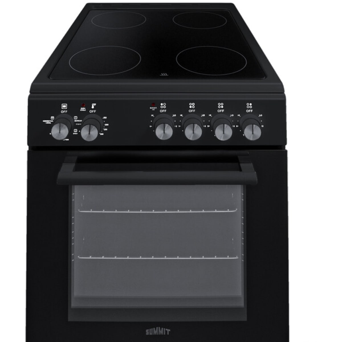 Summit - 20" wide smooth-top electric range in black - REXT20BL