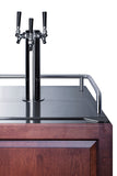 Summit - Built-in undercounter triple tap beer kegerator in complete stainless steel with panel-ready door - SBC682PNRTRIPLE