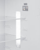 Summit - ENERGY STAR certified counter depth refrigerator-freezer with stainless steel doors, platinum cabinet, and icemaker - FF1515W