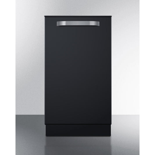 Summit - 18" wide ADA compliant ENERGY STAR certified dishwasher in black with top controls - DW184BADA