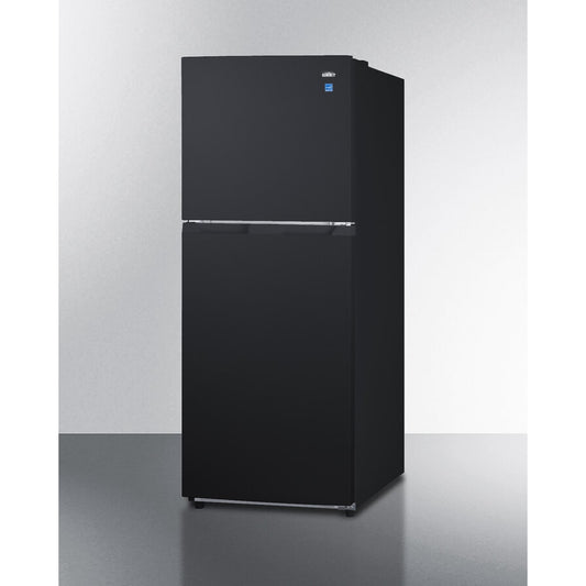 Summit - 10 cu.ft. ENERGY STAR certified top mount refrigerator-freezer in black - FF1087B